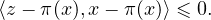 ⟨z - π(x),x- π(x)⟩ ≤ 0.
