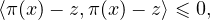 ⟨π(x)- z,π(x )- z⟩ ≤ 0, 