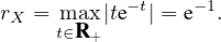           - t   -1
rX = tm∈aRx|te | = e .
       + 